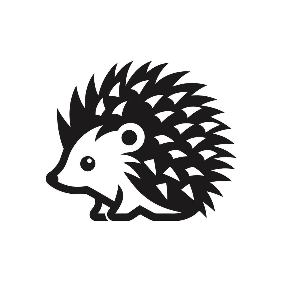 egel silhouet icoon logo vector