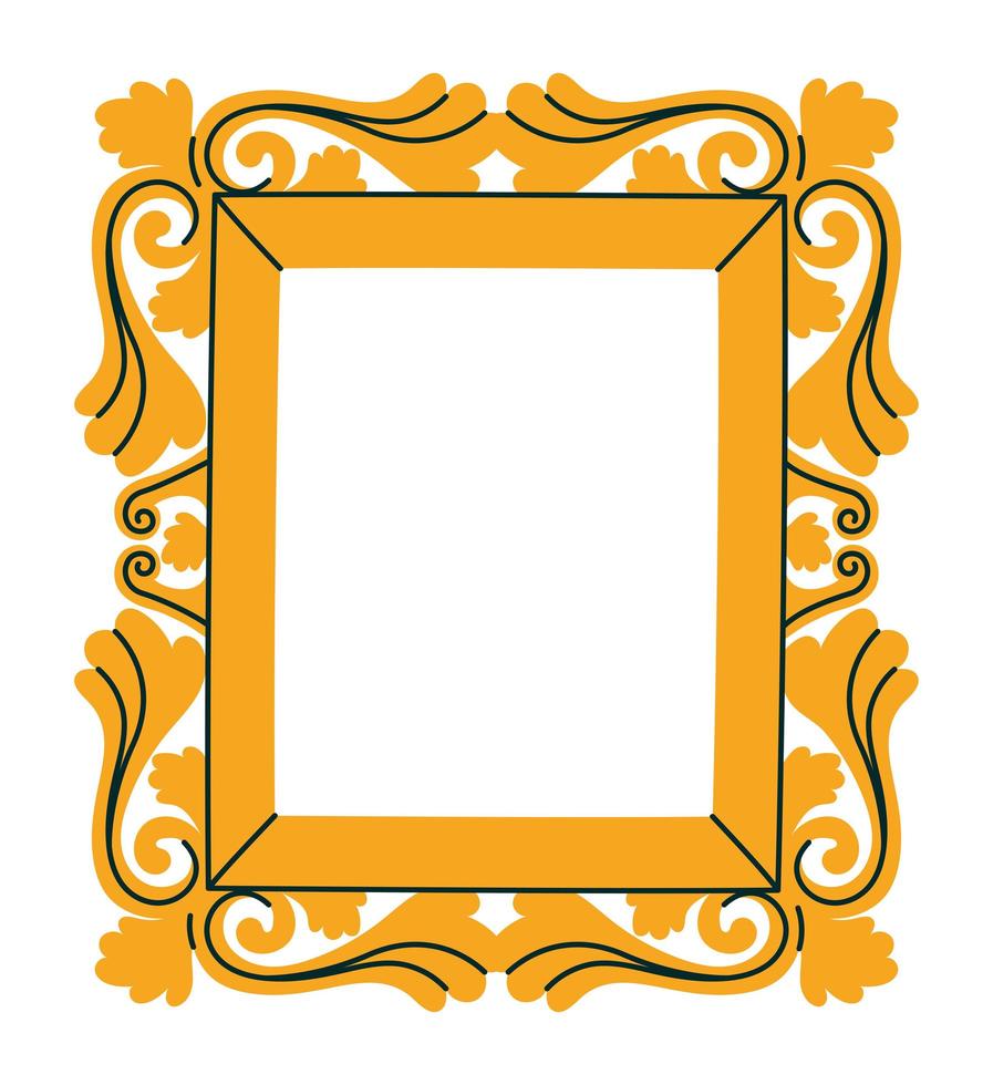 mooi geel frame vector