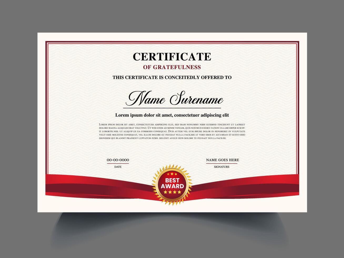 professioneel certificaat van waardering sjabloon ontwerp steekproef, elegant blauw, goud, tuin diploma certificaat schoon modern certificaat. certificaat grens sjabloon met luxe illustratie vector