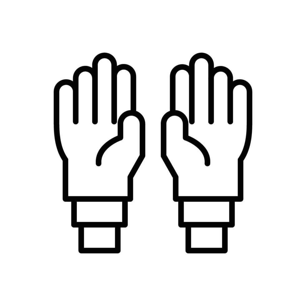 leer handschoenen lijn icoon ontwerp vector