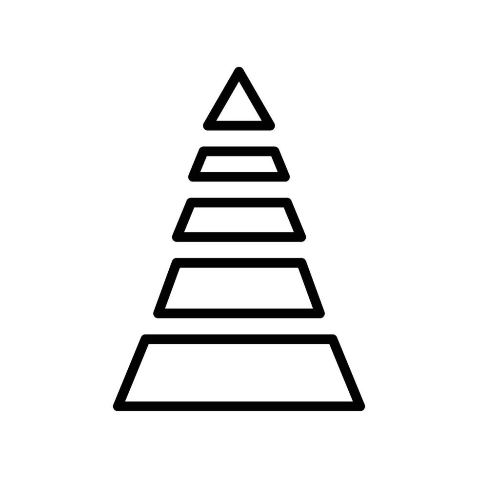 piramide tabel icoon lijn icoon ontwerp vector