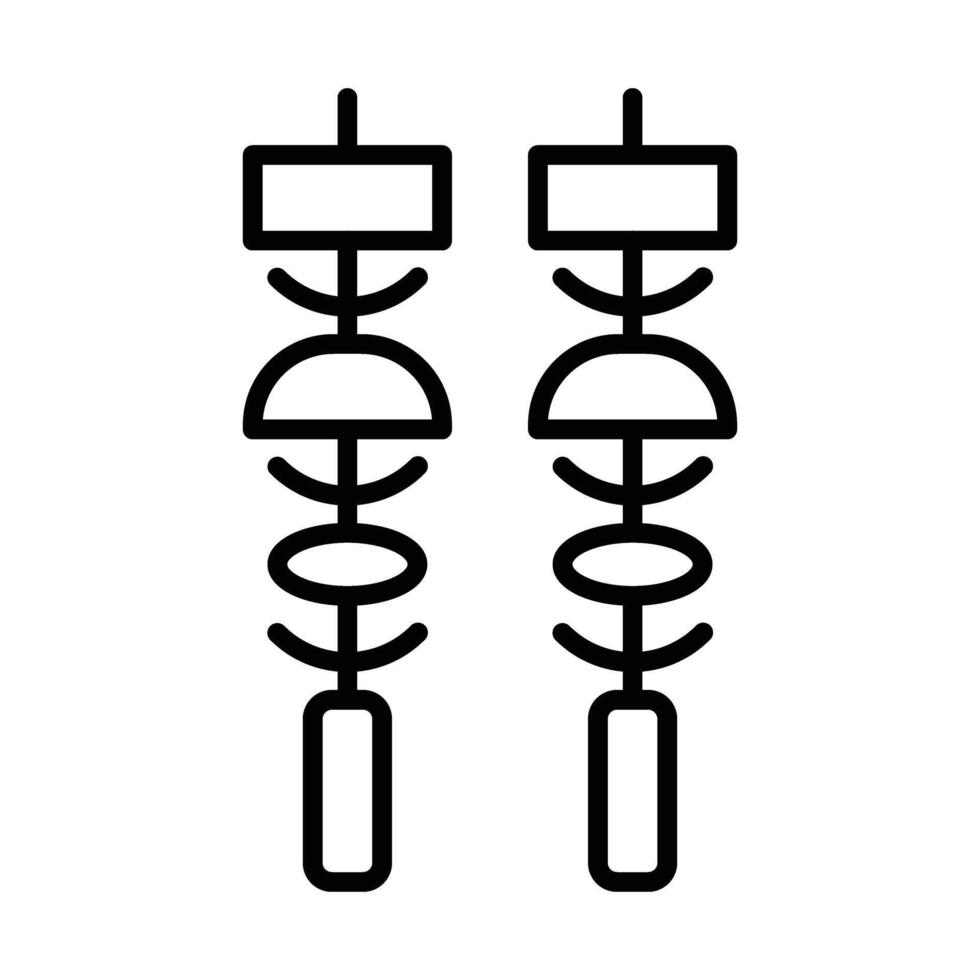 vleespen lijn icoon ontwerp vector