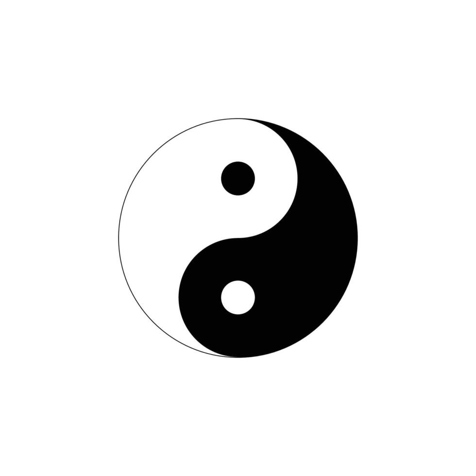 yin yang symbool van harmonie en balans vector