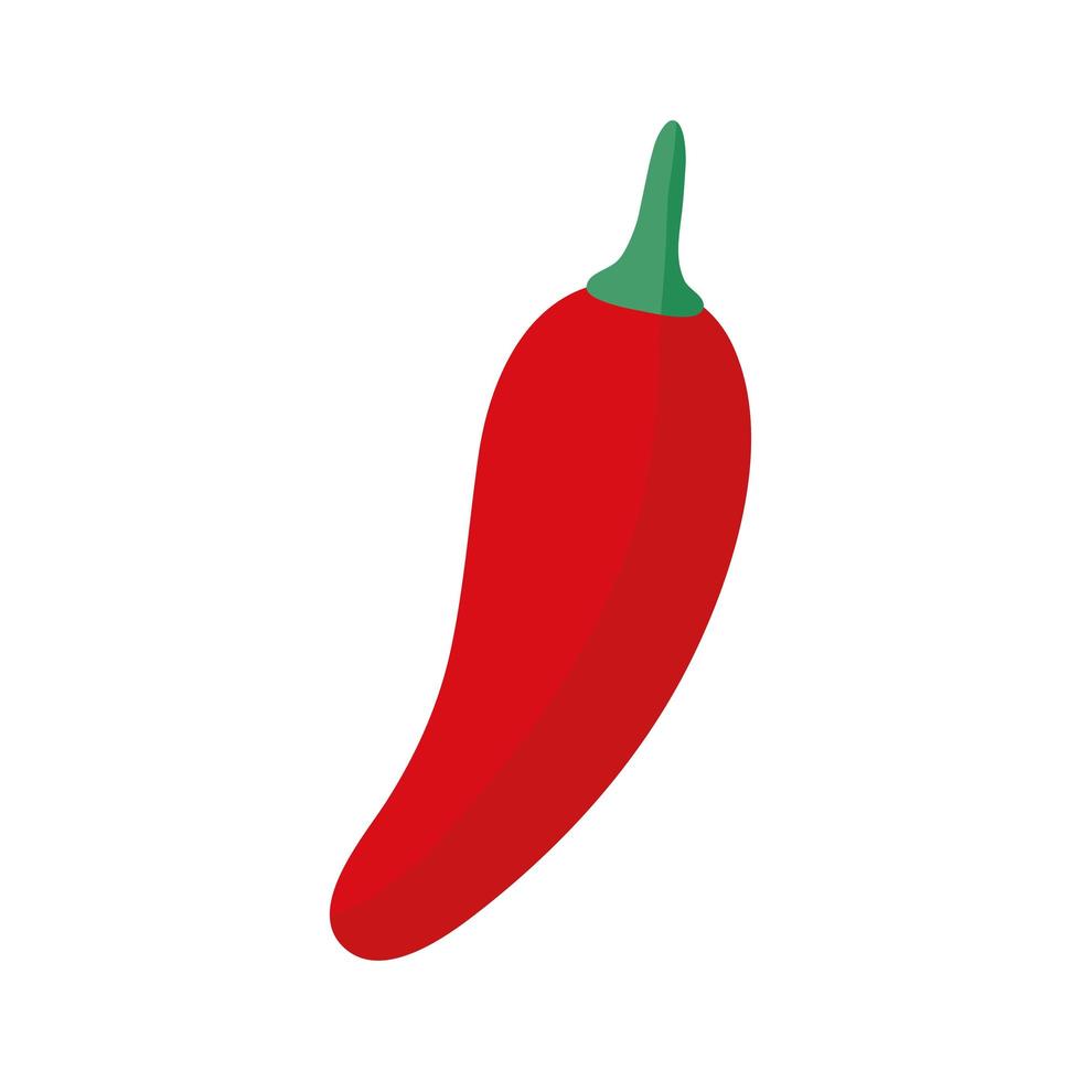 chili peper pictogram op witte achtergrond vector