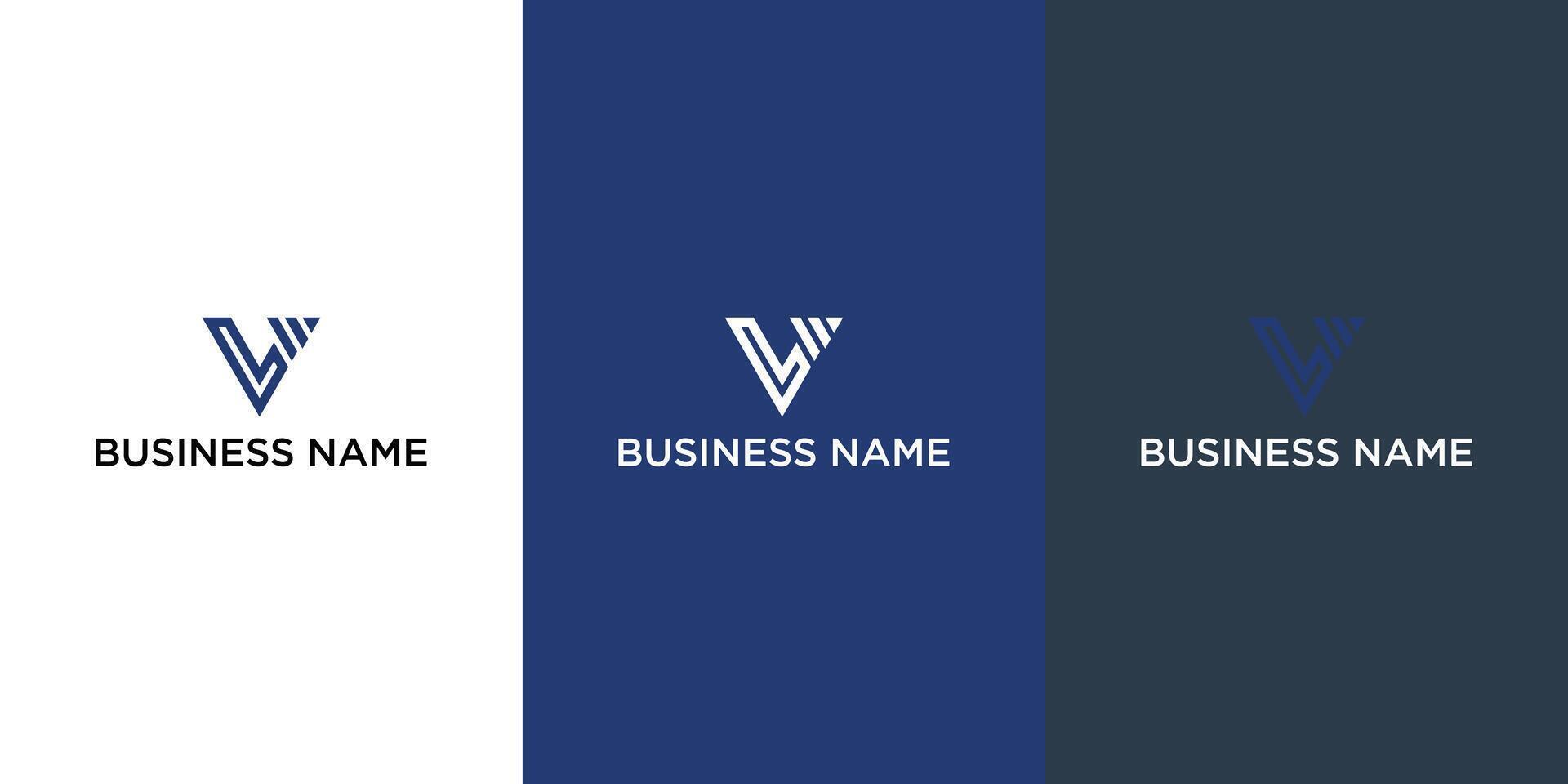 l w brief logo ontwerp vector