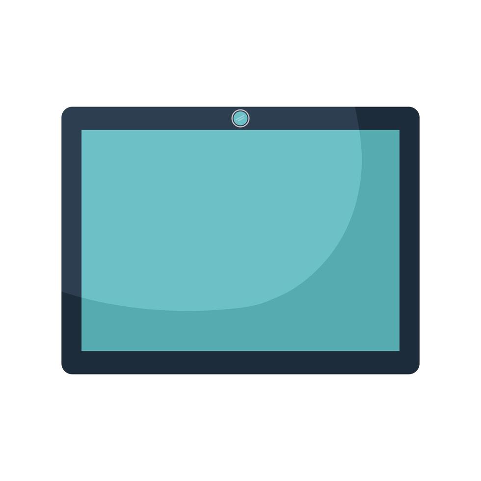 tablet met een blauw scherm vector