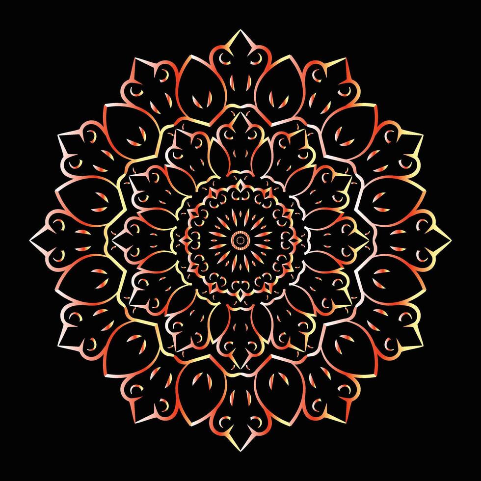 creatief bloemen koortsig patroon mandala ontwerp vector