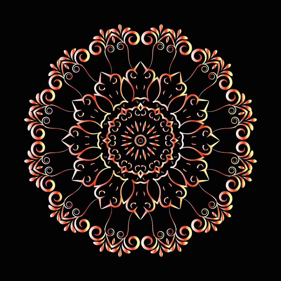 creatief bloemen koortsig patroon mandala ontwerp vector