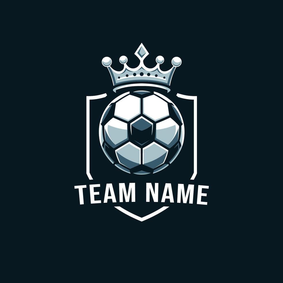 Amerikaans voetbal logo met bal en kroon element , elegant voetbal logo. modern voetbal Amerikaans voetbal insigne logo sjabloon ontwerp vector