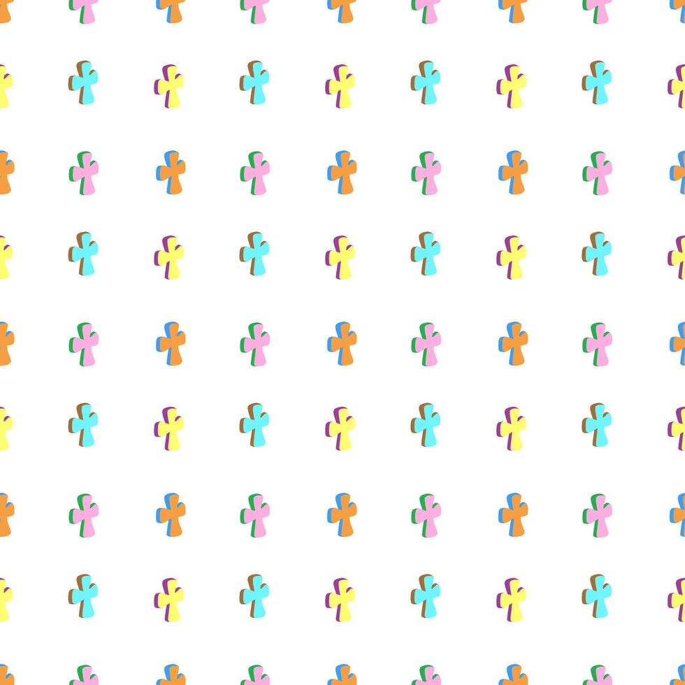 illustratie naadloos patroon van gekleurde kruisen Aan religie thema. vector