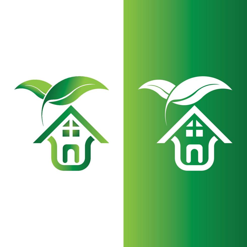 groene huis vector sjabloon