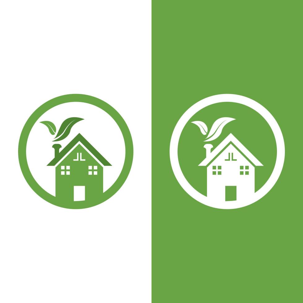 groene huis vector sjabloon