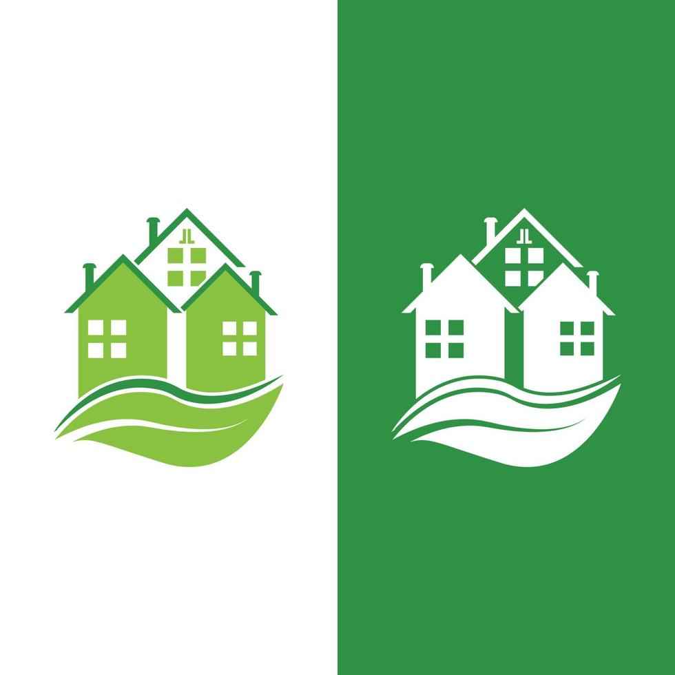 groene huis vector sjabloon