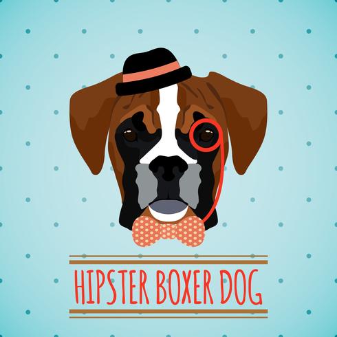 Hipster hondenportret vector