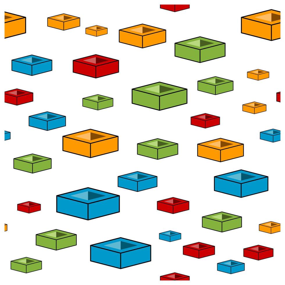 kleurrijk isometrisch vak naadloos patroon perfect voor achtergrond of behang vector