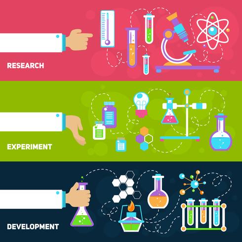 Chemie ontwerp banners vector