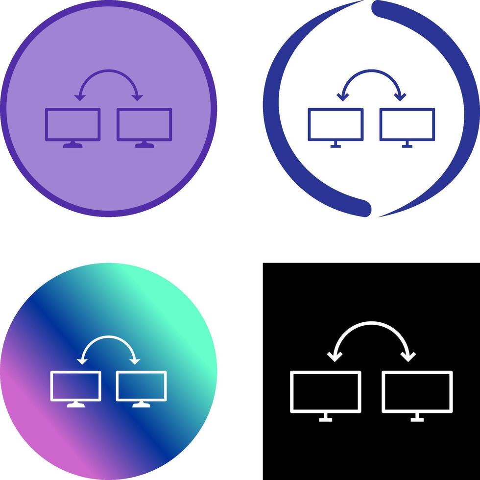 uniek verbonden systemen icoon vector