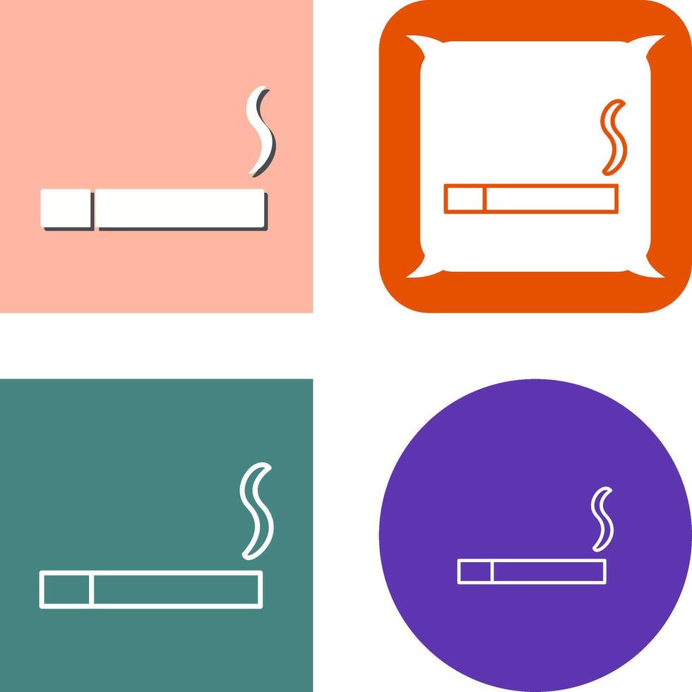 uniek lit sigaret icoon ontwerp vector
