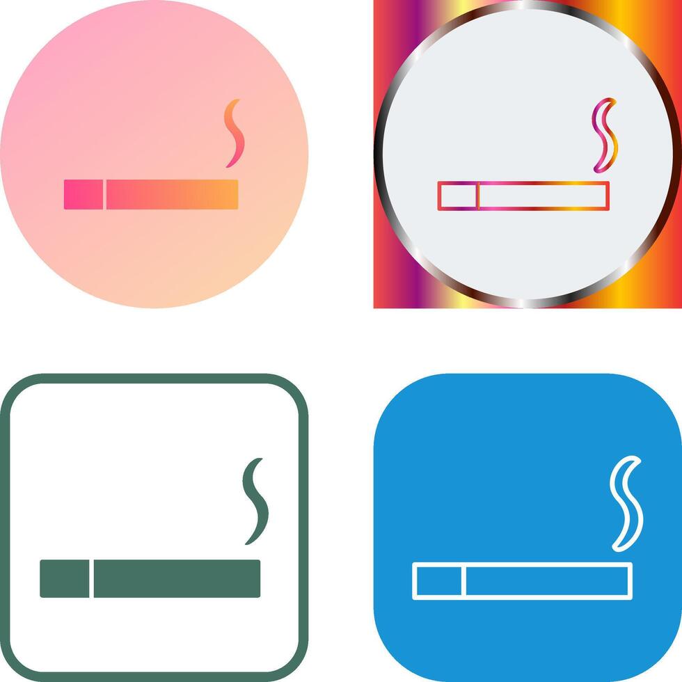 uniek lit sigaret icoon ontwerp vector