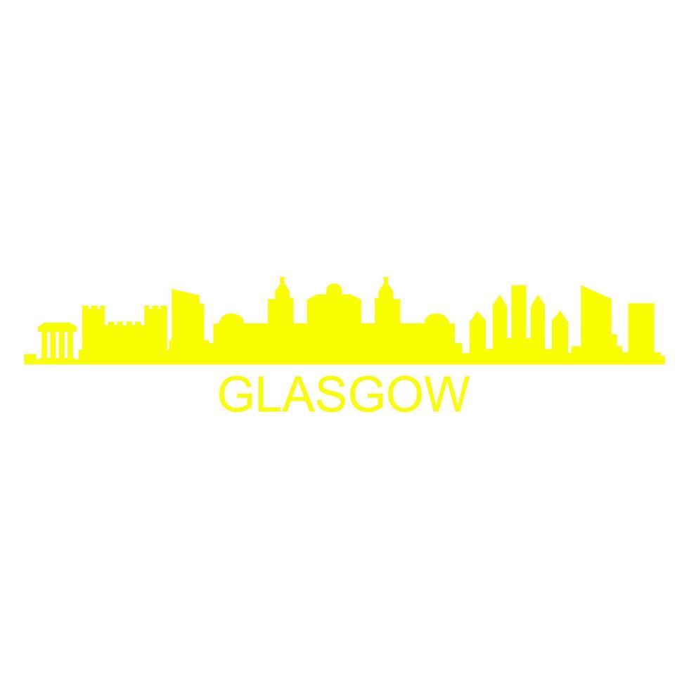 de skyline van Glasgow op een witte achtergrond vector