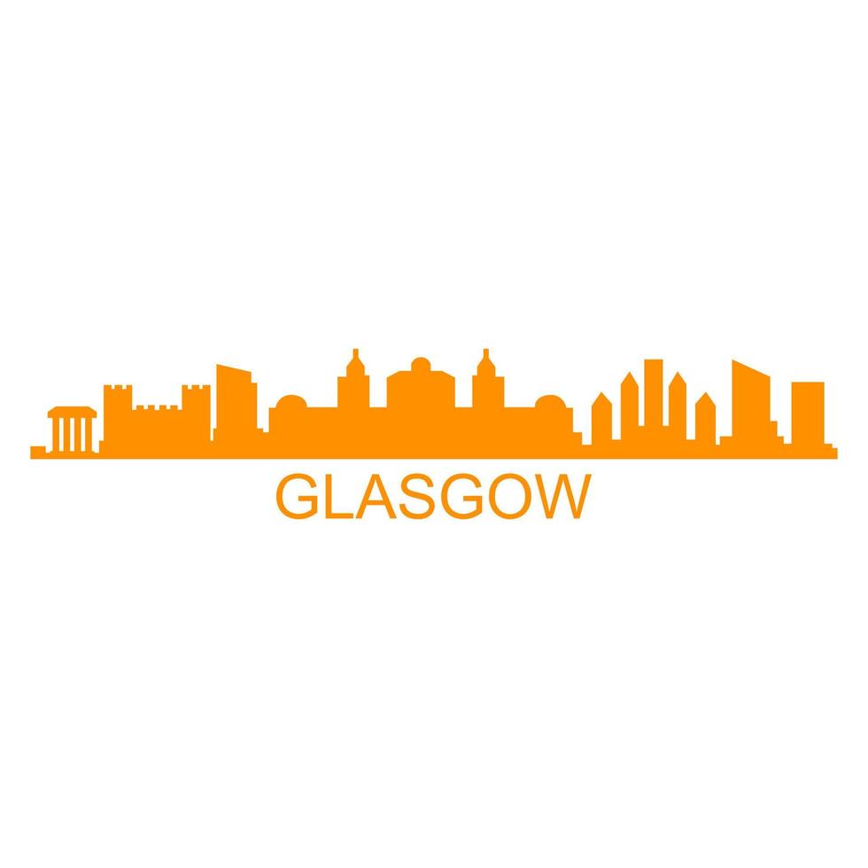 de skyline van Glasgow op een witte achtergrond vector