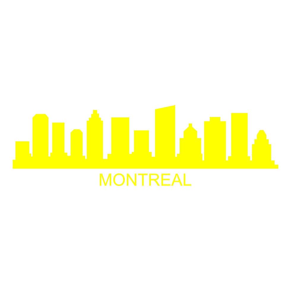 skyline van montreal op witte achtergrond vector