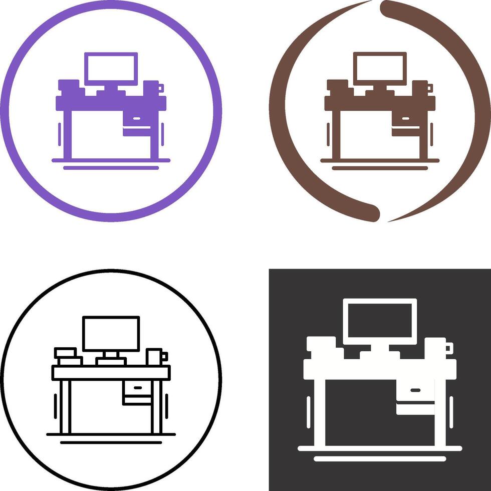 bureau pictogram ontwerp vector