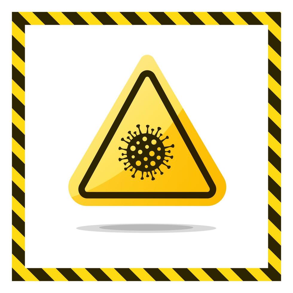 waarschuwing coronavirus teken op witte banner. teken van een gevaarlijk anti-coronavirus. coronavirus icoon vector