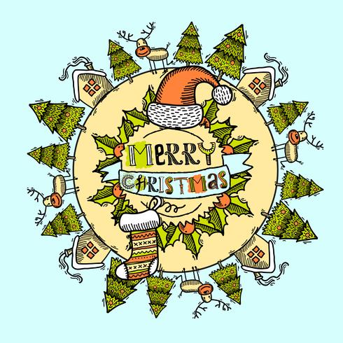 Kerst kleurenkaart vector