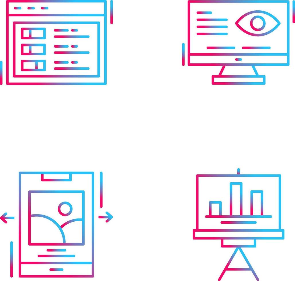 schakelaar en visie icoon vector