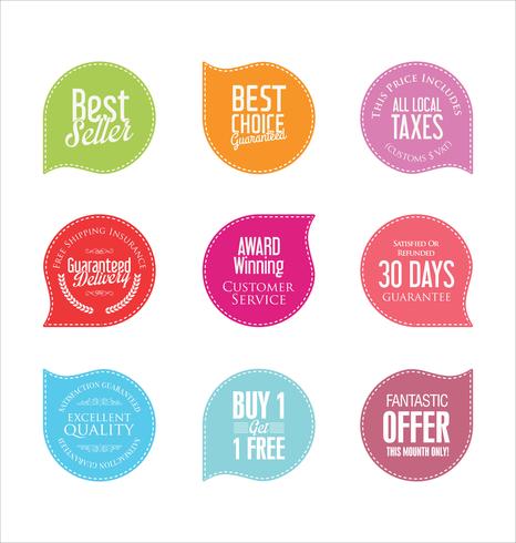 Moderne badges stickers en labels-collectie vector