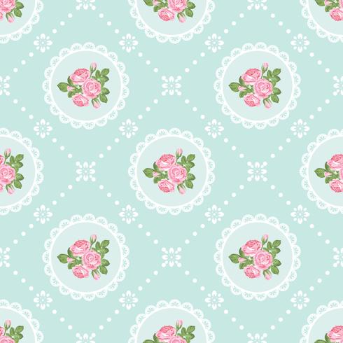 Shabby chic steeg naadloze patroonachtergrond vector