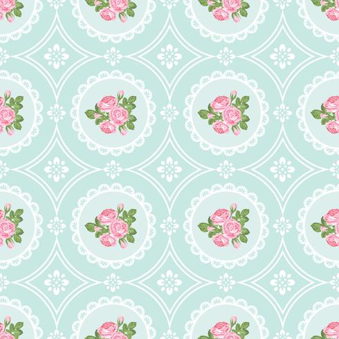 Shabby chic steeg naadloze patroonachtergrond vector