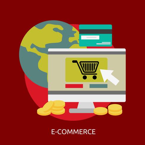 E-commerce Conceptuele afbeelding ontwerp vector