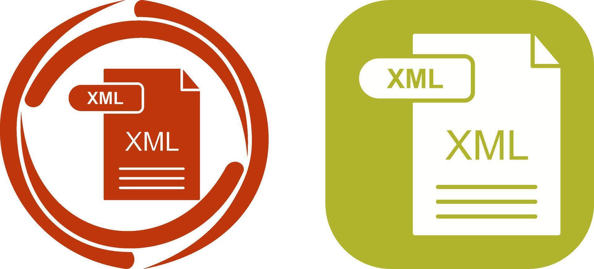 xml icoon ontwerp vector