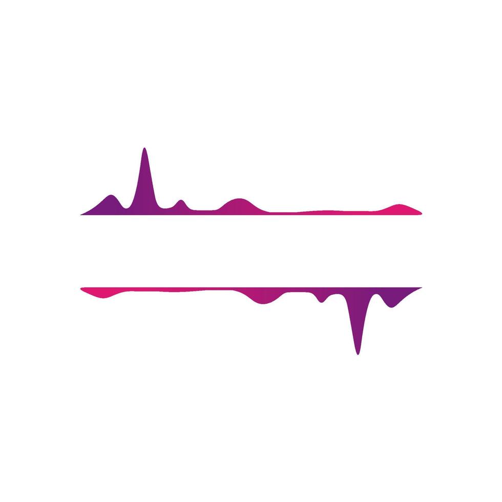 pulse muziek logo inspiraties. paarse puls achtergrond vector