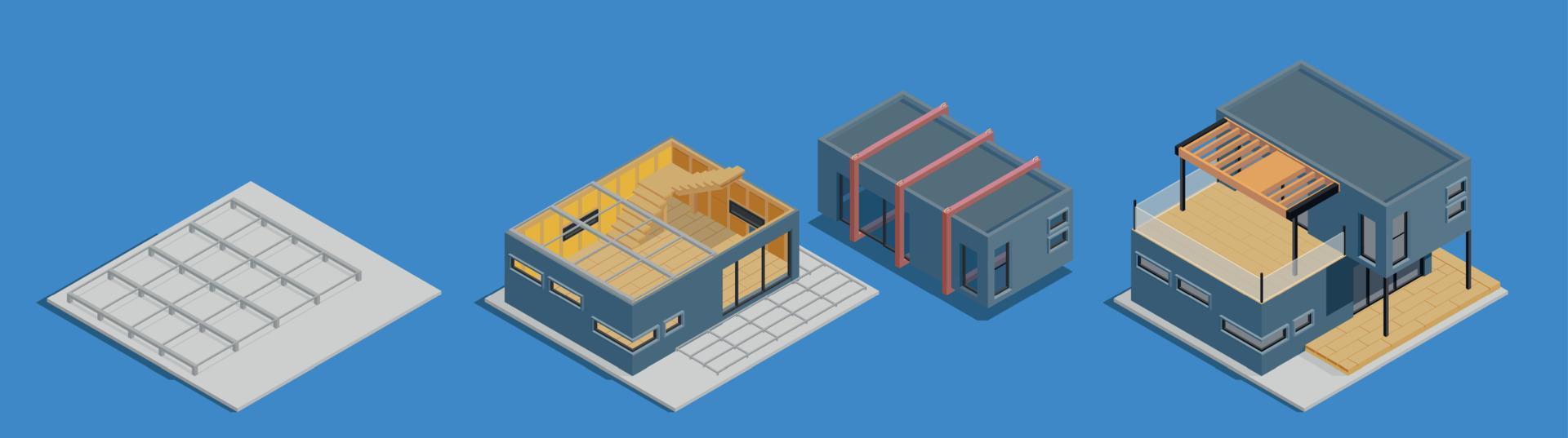 modulaire framebouwset vector