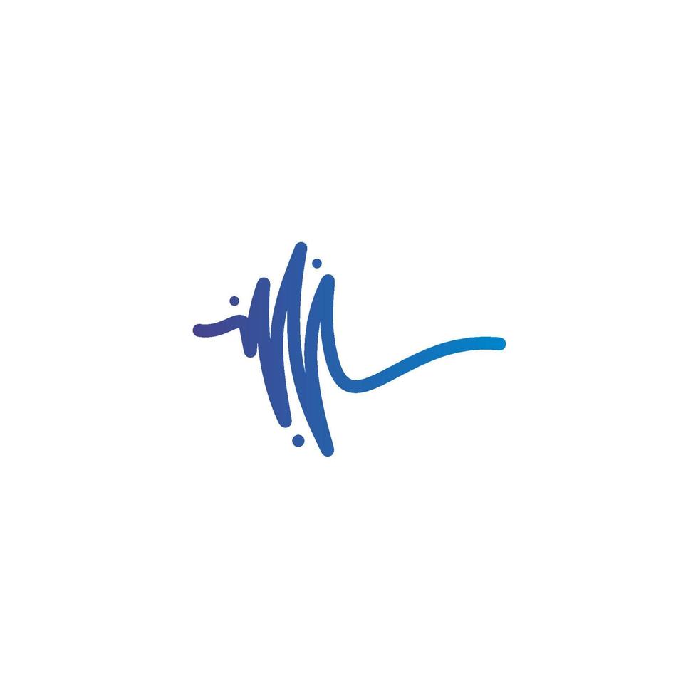 blauwe pulse-logo-inspiratie. medisch. muziek vector