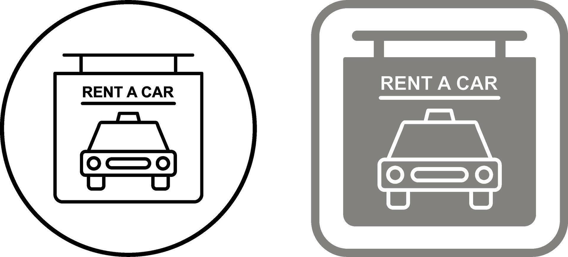 huur een auto icoon ontwerp vector