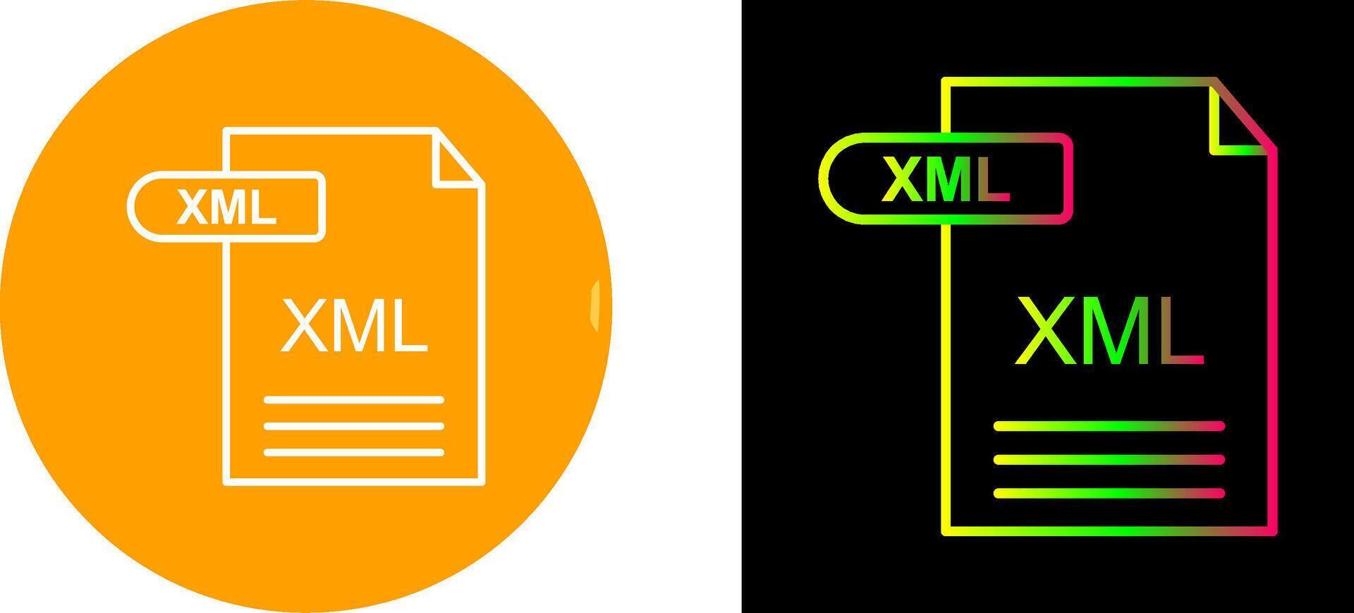 xml icoon ontwerp vector