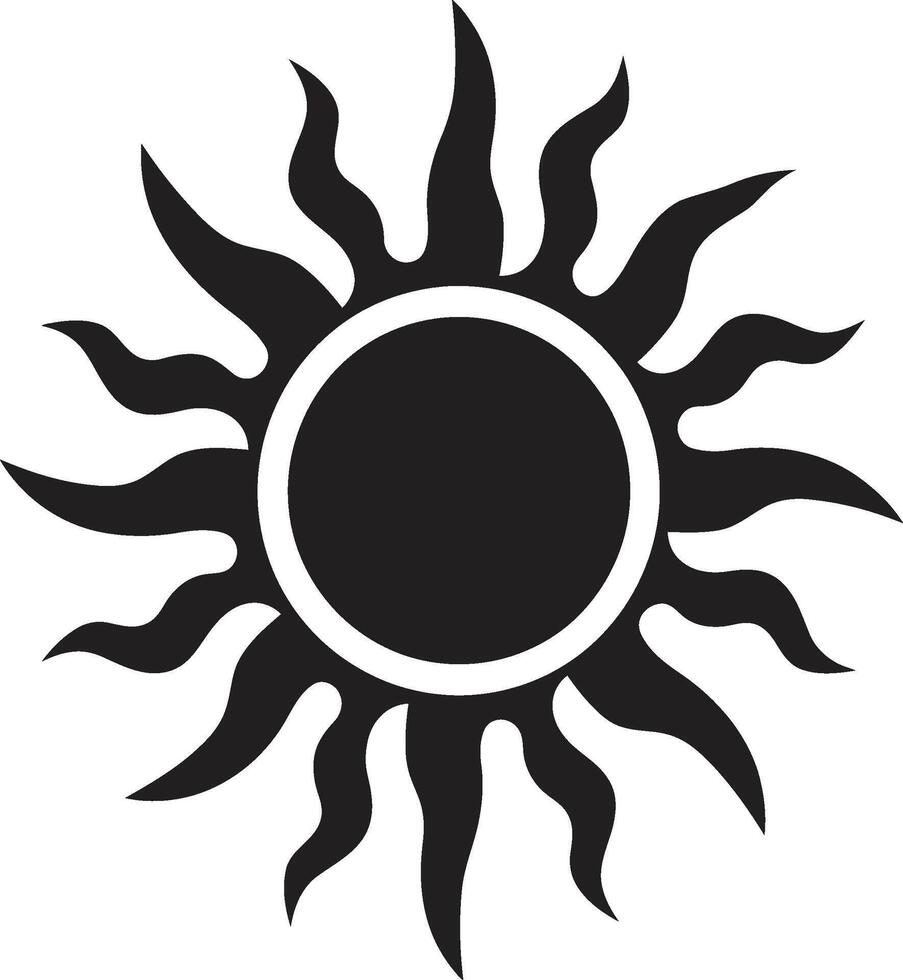 daglicht dans zon embleem zonne- handtekening zon logo icoon vector