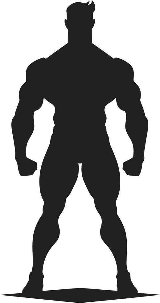 koolstof besnoeiing vol lichaam zwart logo monochroom spier bodybuilders iconisch logo vector