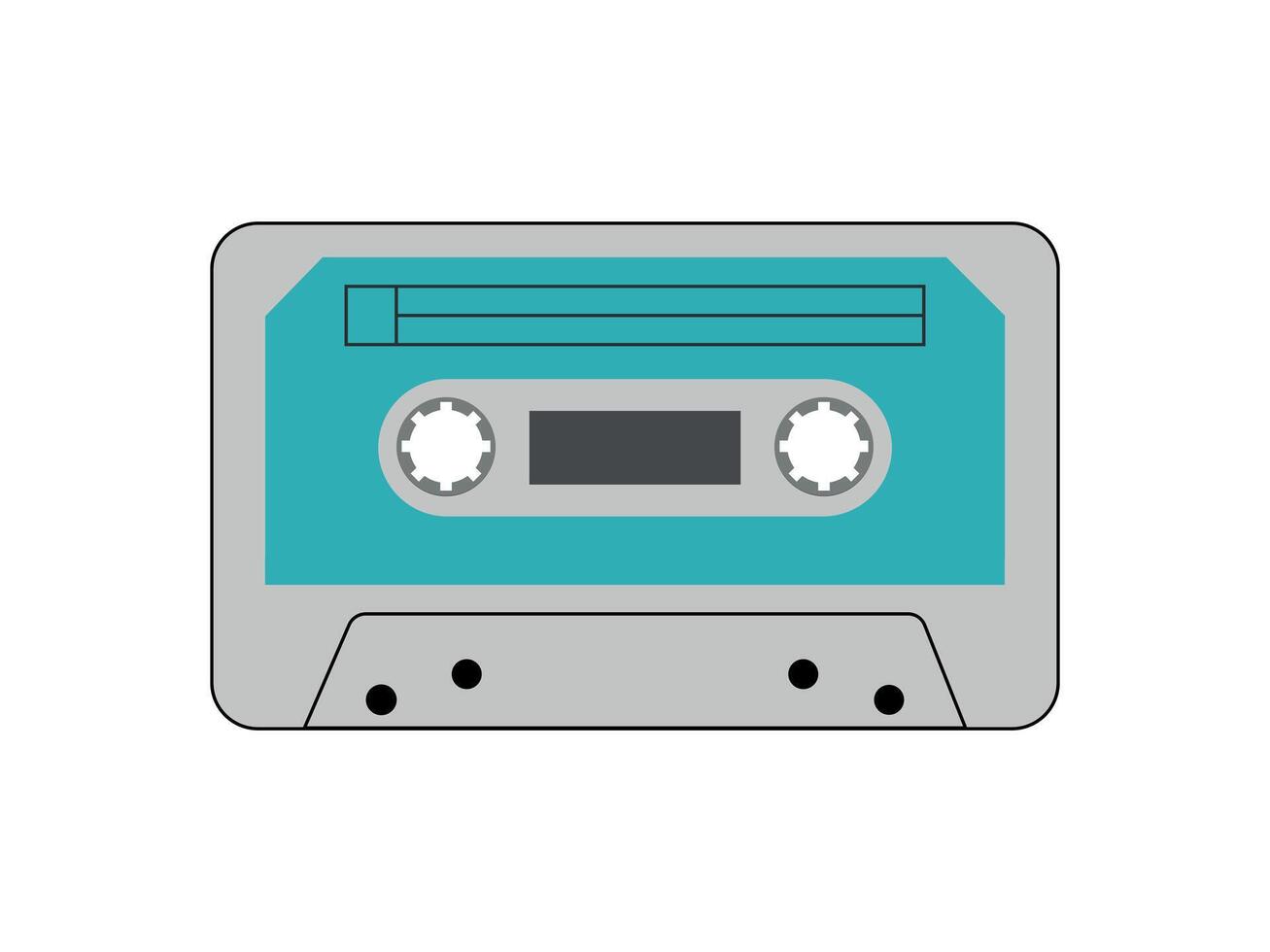 wijnoogst audio cassette van de jaren 90. terug in de jaren 90. icoon vector