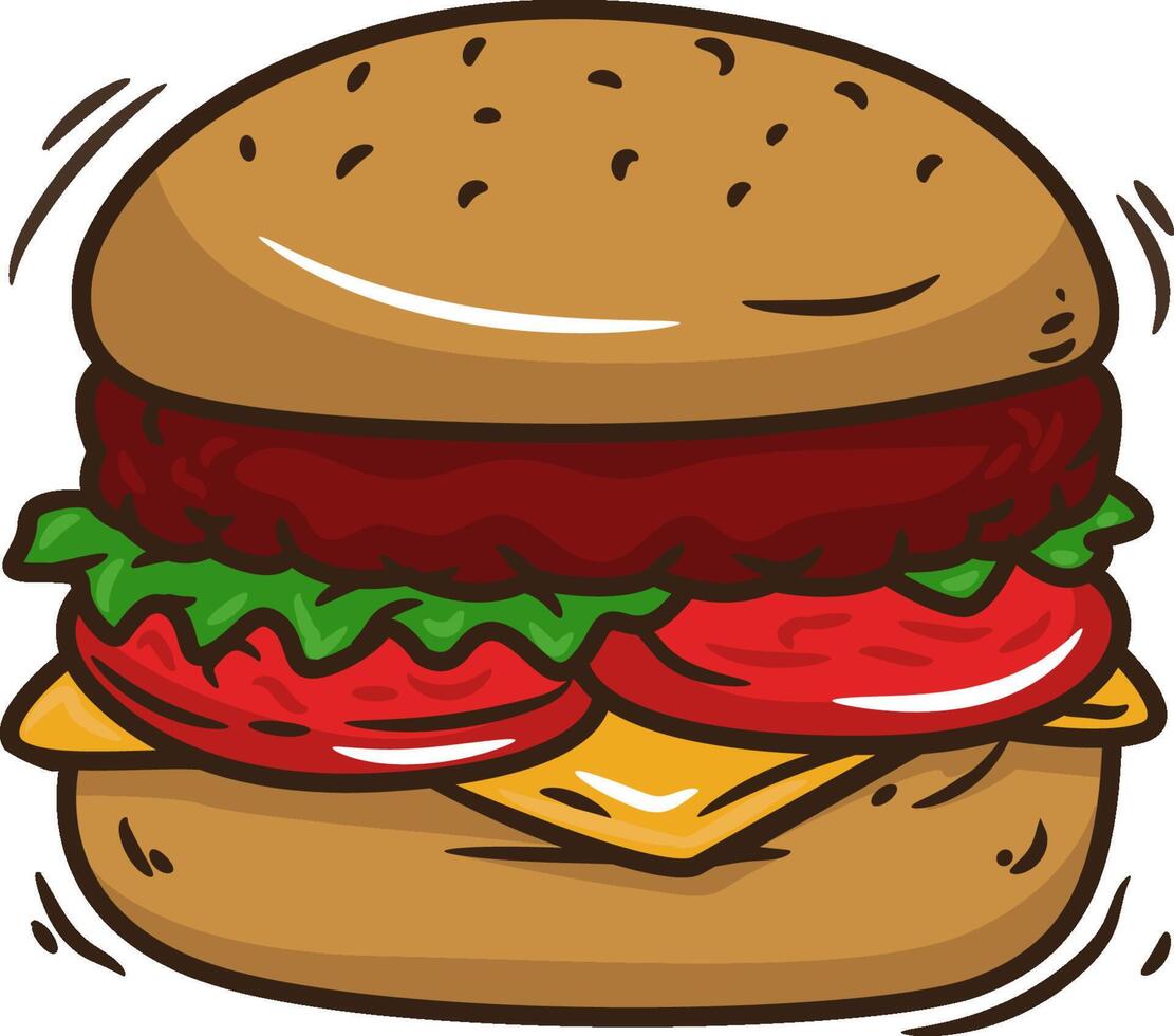 heerlijk hamburger voedsel vector