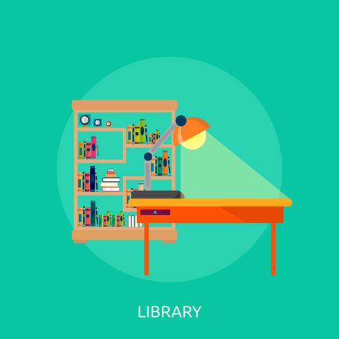 Bibliotheek Conceptuele afbeelding ontwerp vector