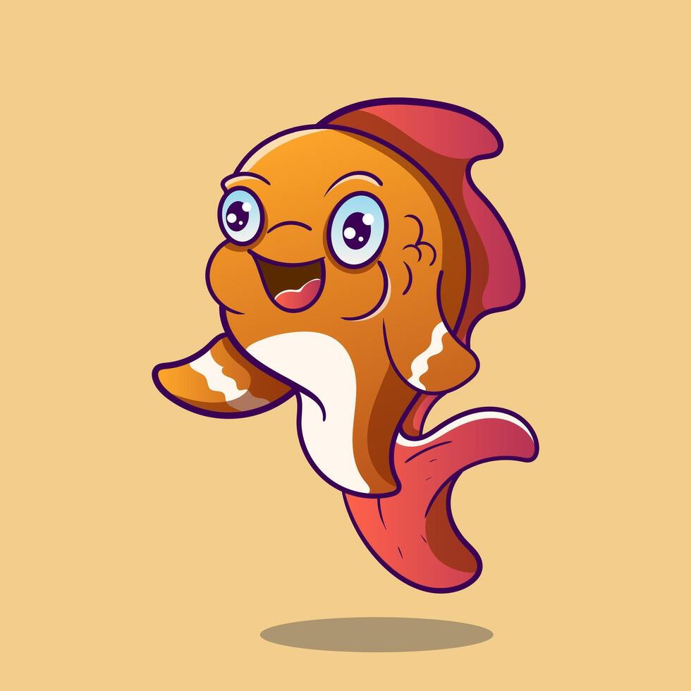 chef vis mascotte tekenfilm kan worden gebruikt net zo mascotte of een deel van logo. zee voedsel logo ontwerp. vector