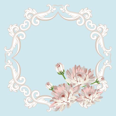 Bloemen naadloos frame vector