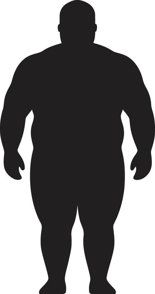 slank symmetrie menselijk voor zwart ic zwaarlijvigheid bewustzijn revolutionair veerkracht een 90 woord embleem voor menselijk zwaarlijvigheid transformatie vector