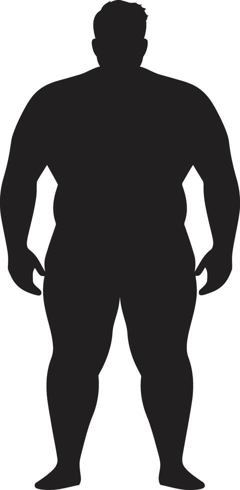 fit stichtingen 90 woord embleem voor zwart ic zwaarlijvigheid bewustzijn zwaarlijvigheid odyssee menselijk in zwart voor welzijn revolutie vector