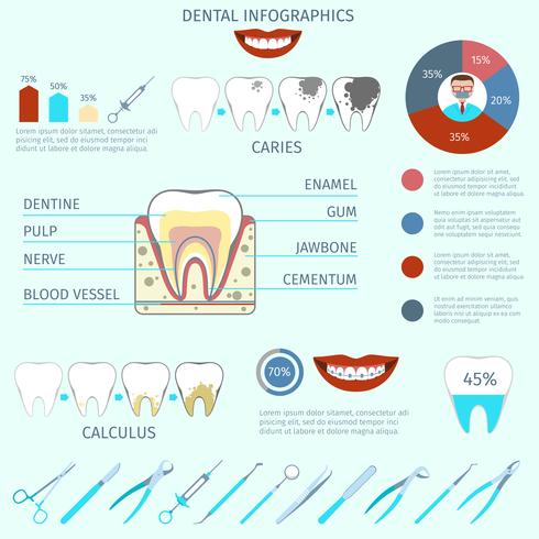 Tandinfographicsreeks vector